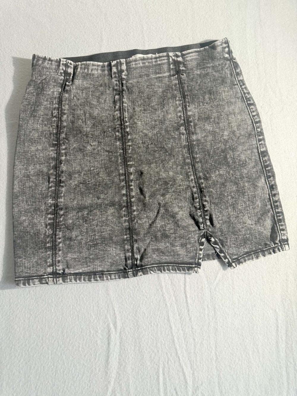 #247 JOLT Y2K Gray Acid Wash Denim Mini Skirt Size 5/27